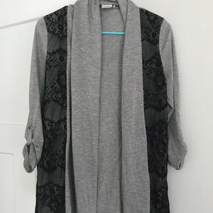 3/4 sleeve open sweater